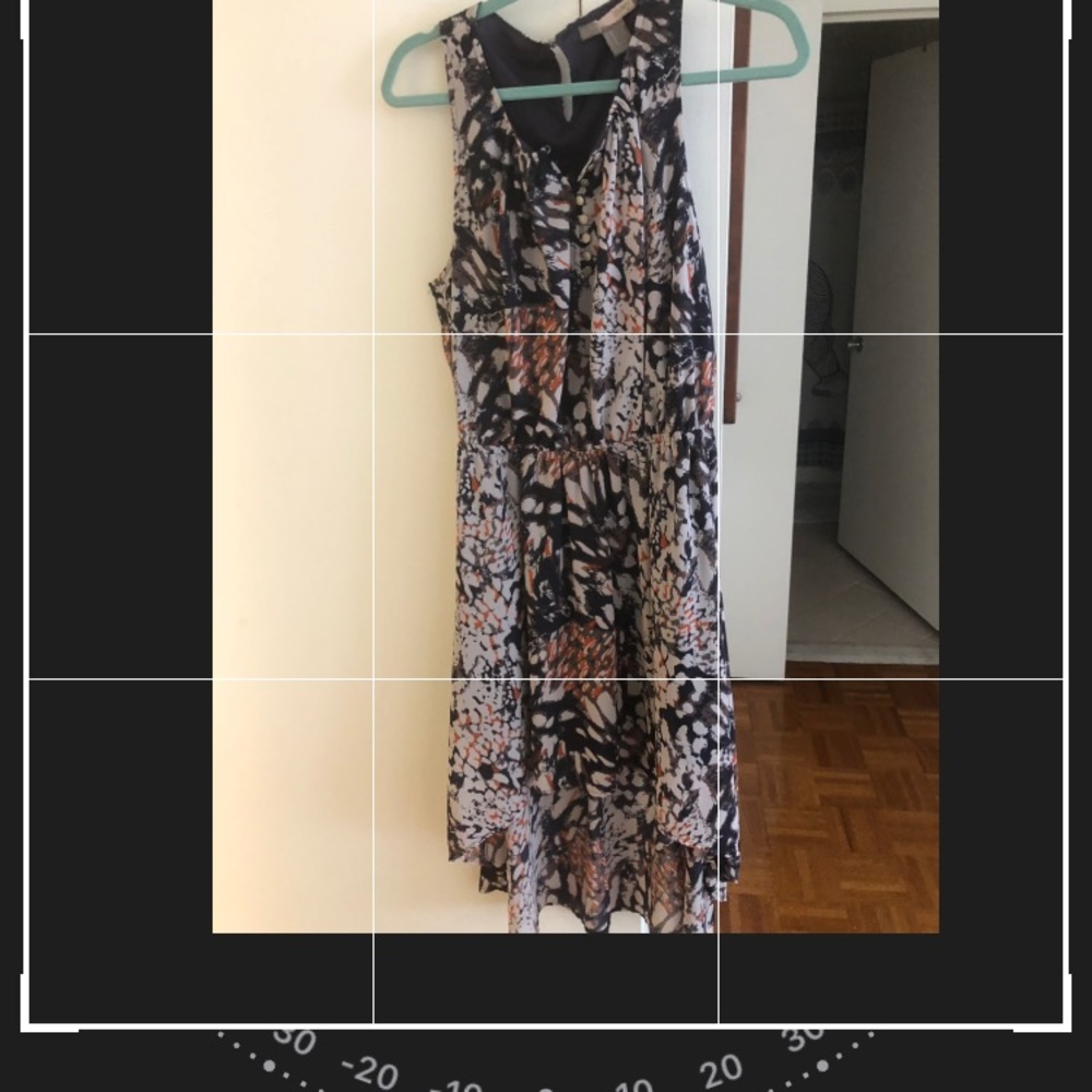 Forever 21 blue and orange chiffon High-low dress